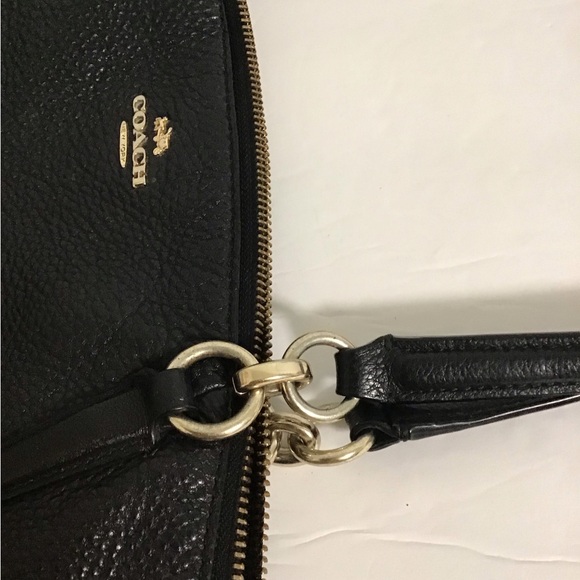 COACH Shoulder Bag Leather 2 Way Large Black - Picture 13 of 16